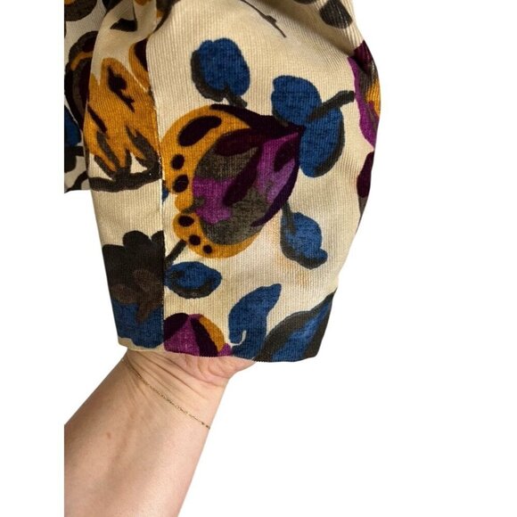 Work to Weekend Jacket 14 Purple Floral Festival Boho Western Retro 80s Hippie - Picture 14 of 15